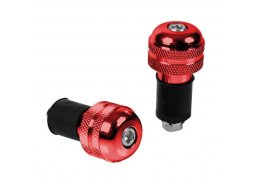 Závažíčka do řídítek červená red 17/23 mm, koncovky na řidítka - 2x50 gramů