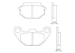 Brenta FT3049 přední organické brzdové destičky na motorku KYMCO PEOPLE 125 EURO 3 rok 07-08