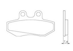 Brenta FT3055 přední organické brzdové destičky na motorku SIAMOTO BD - KD 125 rok 02-04