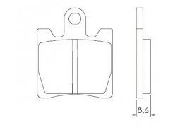 Brenta FT3018 přední organické brzdové destičky na motorku DAELIM OTELLO 125 rok 2008