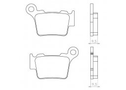 Brenta FT3056 zadní organické brzdové destičky na motorku KTM EXC 250 4T rok 04-06