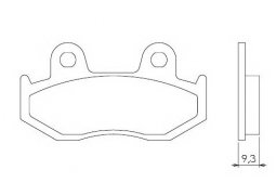 Brenta FT3034 přední organické brzdové destičky na motorku HONDA PSi 125 rok 02-14