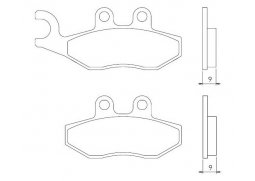 Brenta FT3041 zadní organické brzdové destičky na motorku GILERA NEXUS 125 EURO 3 rok 07-12