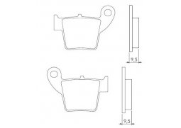 Brenta FT3046 zadní organické brzdové destičky na motorku HONDA CRF 250 R rok 04-16