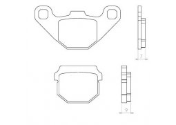 Brenta FT3074 zadní organické brzdové destičky na motorku SUZUKI RM 80 L/M rok 90-95