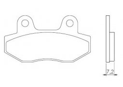 Brenta FT3069 přední organické brzdové destičky na motorku SACHS MAD ASS 50 4T rok 05-09