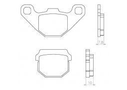 Brenta FT3075 přední organické brzdové destičky na motorku HYOSUNG FX 110 rok 99-04