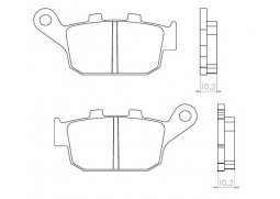 Brenta FT3073 zadní organické brzdové destičky na motorku HONDA NX 500 DOMINATOR rok 88-96