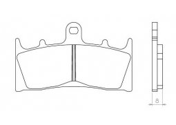 Brenta FT3060 přední organické brzdové destičky na motorku KAWASAKI ZRX 1200 R rok 01-08