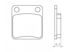 Brenta FT3083 přední organické brzdové destičky na motorku HONDA CG 125 rok 04-08