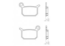 Brenta FT3032 zadní organické brzdové destičky na motorku POLINI X1 50 R rok 04-09