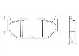 Brenta FT3057 přední organické brzdové destičky na motorku YAMAHA XVS 650 DRAG STAR rok 97-04