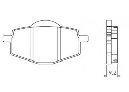 Brenta FT3085 přední organické brzdové destičky na motorku YAMAHA DT 50 R rok 93-97