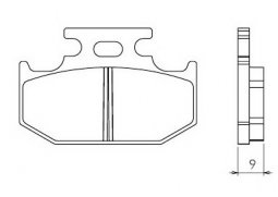 Brenta FT3086 zadní organické brzdové destičky na motorku KAWASAKI KDX 200 E6, H1-H3 rok 94-99