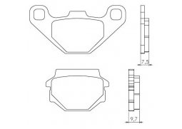 Brenta FT3095 přední organické brzdové destičky na motorku SUZUKI GSX R 750 rok 88-90