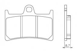 Brenta FT3094 přední organické brzdové destičky na motorku YAMAHA XV 1900 MIDNIGHT STAR rok 06-12