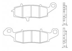 Brenta FT3091 zadní organické brzdové destičky na motorku KAWASAKI VN 1700 CLASSIC rok 09-14