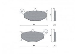 Brenta FT3131 zadní organické brzdové destičky na motorku SUZUKI GSX 1300 B KING rok 08-12