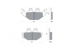 Brenta FT3133 přední organické brzdové destičky na motorku TGB GUNNER 550 rok 10-12