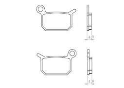 Brenta FT4032 zadní sintrované brzdové destičky na motorku POLINI X1 50 R rok 04-09