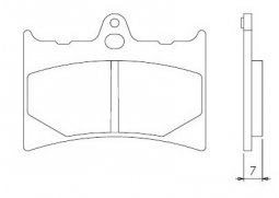 Brenta FT4031 přední sintrované brzdové destičky na motorku TM 125 CROSS - ENDURO rok 89-95