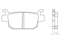 Brenta FT4082 zadní sintrované brzdové destičky na motorku HONDA JAZZ 250 rok 05-07