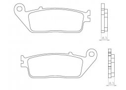 Brenta FT4059 zadní sintrované brzdové destičky na motorku HONDA CBR 250 R - RR rok 90-94