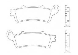 Brenta FT4023 zadní sintrované brzdové destičky na motorku HONDA VFR 800 FI rok 98-01