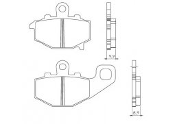 Brenta FT4089 zadní sintrované brzdové destičky na motorku KAWASAKI ZX 6R 636 NINJA rok 02-06