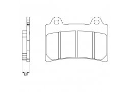 Brenta FT4138 přední sintrované brzdové destičky na motorku YAMAHA TDM 850 rok 96-01