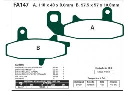 EBC FA147 přední organické brzdové destičky na motorku SUZUKI Suzuki DR 650 R rok 90-95