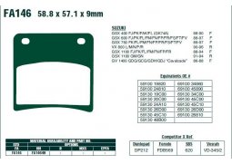 EBC FA146 zadní organické brzdové destičky na motorku SUZUKI VX 800 rok 90-96