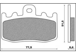 Brenta FT4123 přední sintrované brzdové destičky na motorku BMW R 1200 RT rok 05-13