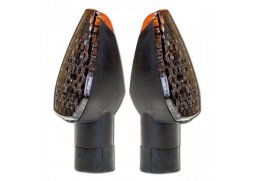LED blinkry PEAK na motorku, tónované sklo, černé blinkry, M10