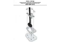 Kappa ES5118K hliníkové rozšíření bočního stojanu BMW F 800 GT (13-19), BMW F 800 R (15-19) BMW F 800 R rok 15-19
