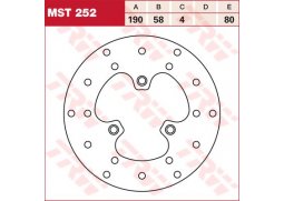 TRW MST252 brzdový kotouč, přední MALAGUTI F 15 50 FIREFOX rok 96-08