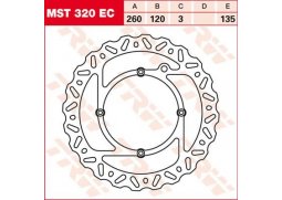 TRW MST320EC brzdový kotouč, přední HUSQVARNA WRE 125 rok 02-10