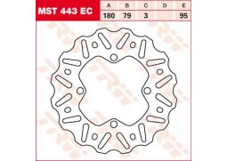 TRW MST443EC brzdový kotouč, zadní KAWASAKI KX 65 rok 00-16