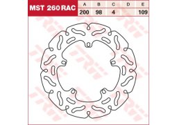 TRW MST260RAC brzdový kotouč, přední PIAGGIO HEXAGON 180 LX rok 98-99