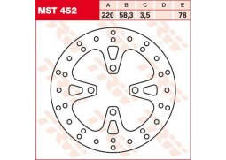 TRW MST452 brzdový kotouč, přední HONDA NSC 50 AC VISION (4T) rok 12-14