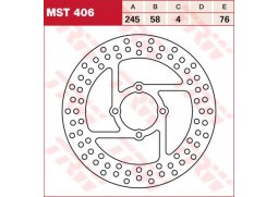 TRW MST406 brzdový kotouč, zadní YAMAHA ATV YFM 350 X WARRIOR rok 92-04