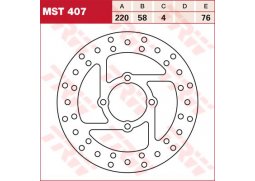 TRW MST407 brzdový kotouč, zadní YAMAHA ATV YFS 200 BLASTER rok 88-06