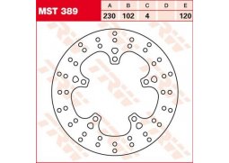 TRW MST389 brzdový kotouč, zadní YAMAHA YZF 125 R rok 08-13