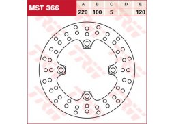 TRW MST366 brzdový kotouč, zadní KAWASAKI ZX 6R 600 NINJA rok 98-13