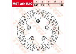 TRW MST251RAC brzdový kotouč, zadní SUZUKI GSX R 1100 rok 85-99