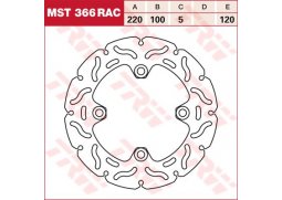 TRW MST366RAC brzdový kotouč, zadní KAWASAKI ZX 10R 1000 NINJA rok 04-09