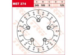 TRW MST374 brzdový kotouč, zadní YAMAHA FZ6 600 FAZER S2 ABS rok 08-09