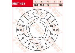 TRW MST431 brzdový kotouč, zadní APRILIA NA 850 Mana GT rok 09-14