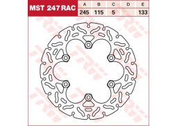 TRW MST247RAC brzdový kotouč, zadní DUCATI MONSTER 695 rok 06-08