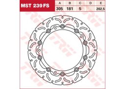 TRW MST239FS brzdový kotouč, přední BMW R 850 GS rok 97-00